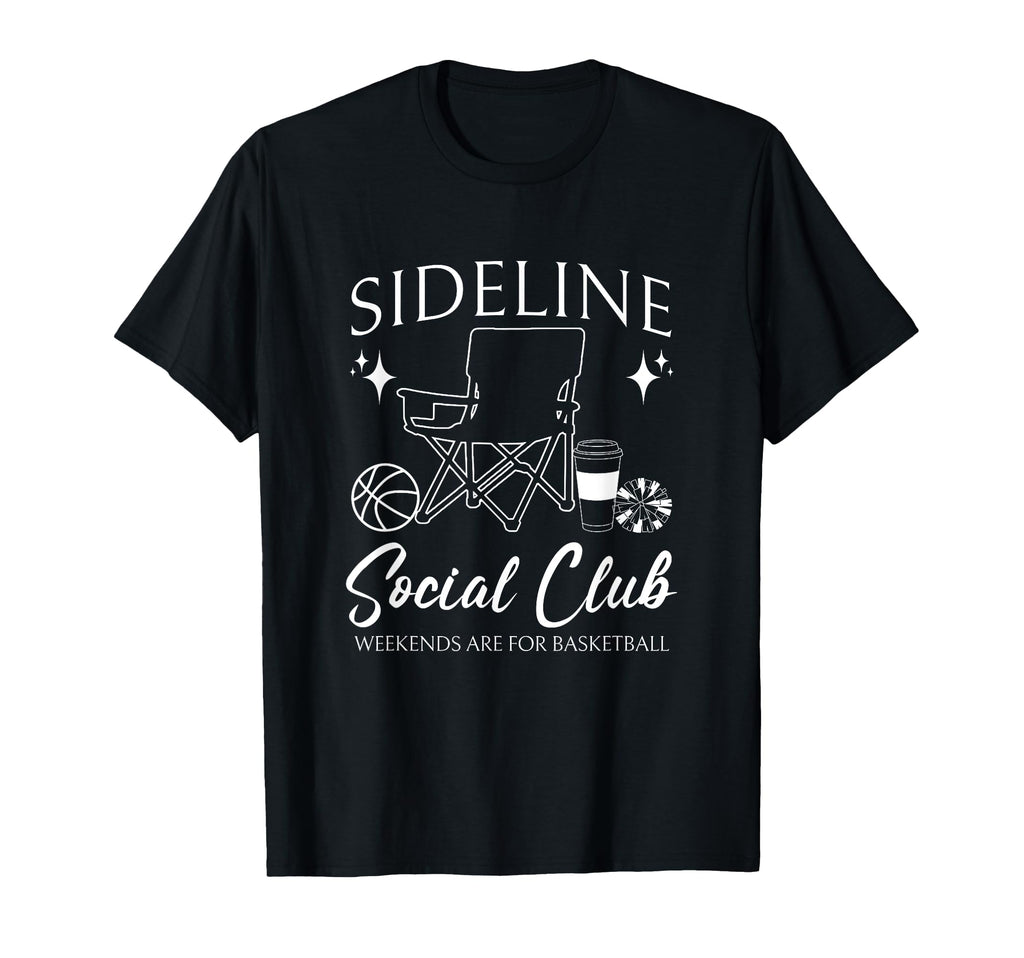 Sideline Social Club Basketball Mom Game T-Shirt - Minimalist Print Unisex - T-Shirt, Sweatshirt, Hoodie