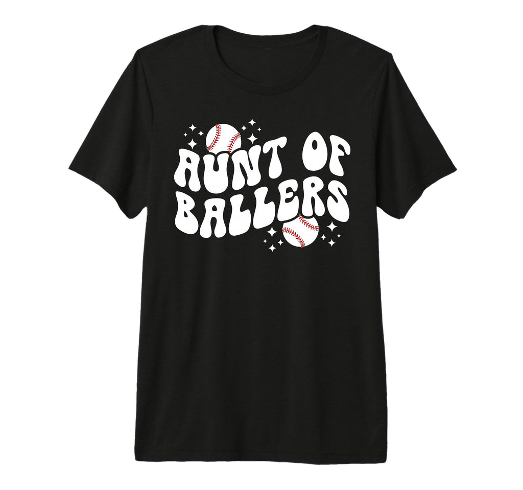 Aunt Ballers Baseball Aunt Baseball T-Shirt - Unique Graphic Men Women - T-Shirt, Sweatshirt, Hoodie