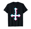 Satanic Symbol Turned Cross Vaporwave T-Shirt - Novelty Apparel for Adults - T-Shirt, Sweatshirt, Hoodie