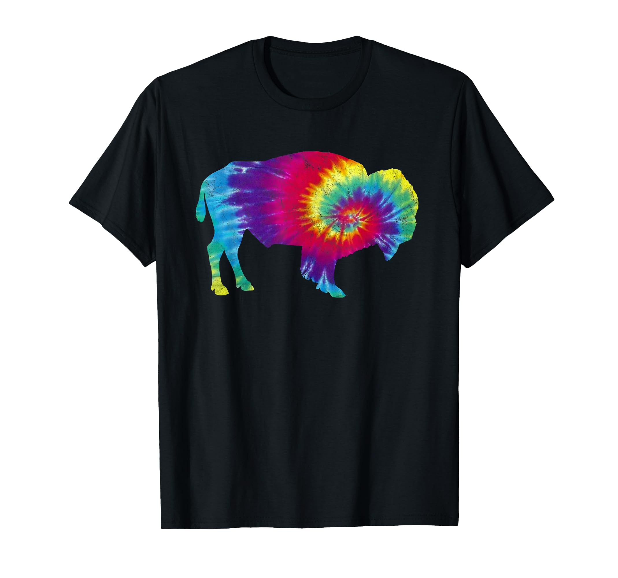 Tie Dye Bison American Buffalo T-Shirt - Fun Novelty Design for Adults - T-Shirt, Sweatshirt, Hoodie