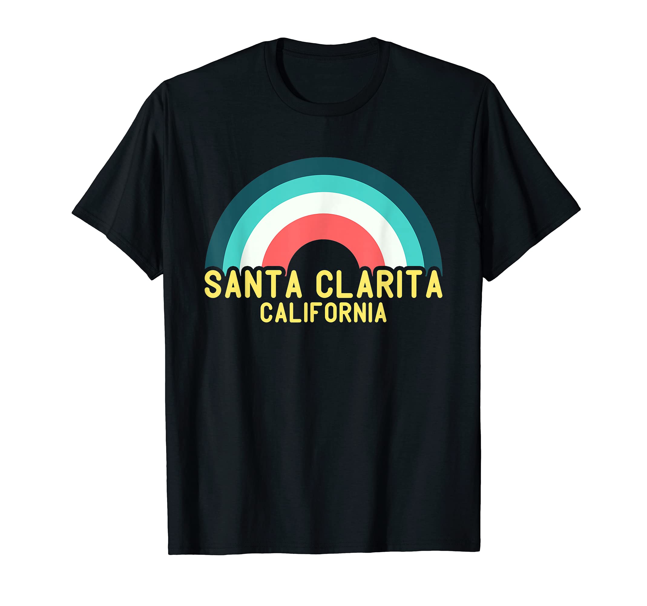 Santa Clarita California Rainbow T-Shirt - Minimalist Print for Adults - T-Shirt, Sweatshirt, Hoodie