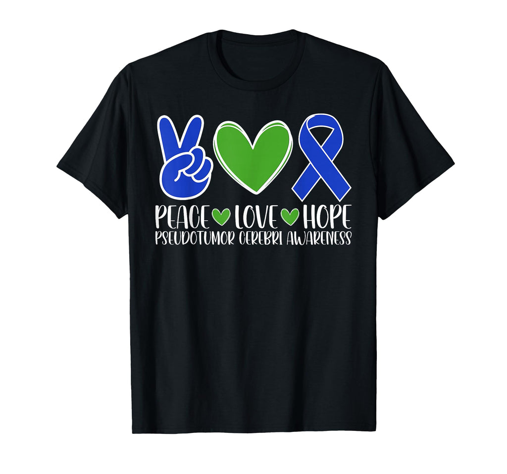 Pseudotumor Cerebri Awareness Peace T-Shirt - Trendy Graphic for Adults - T-Shirt, Sweatshirt, Hoodie