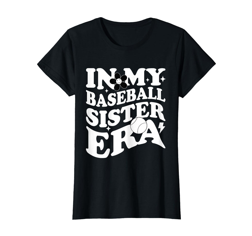 My Baseball Sister Era Groovy Baseball T-Shirt - Unique Graphic for Adults - T-Shirt, Sweatshirt, Hoodie