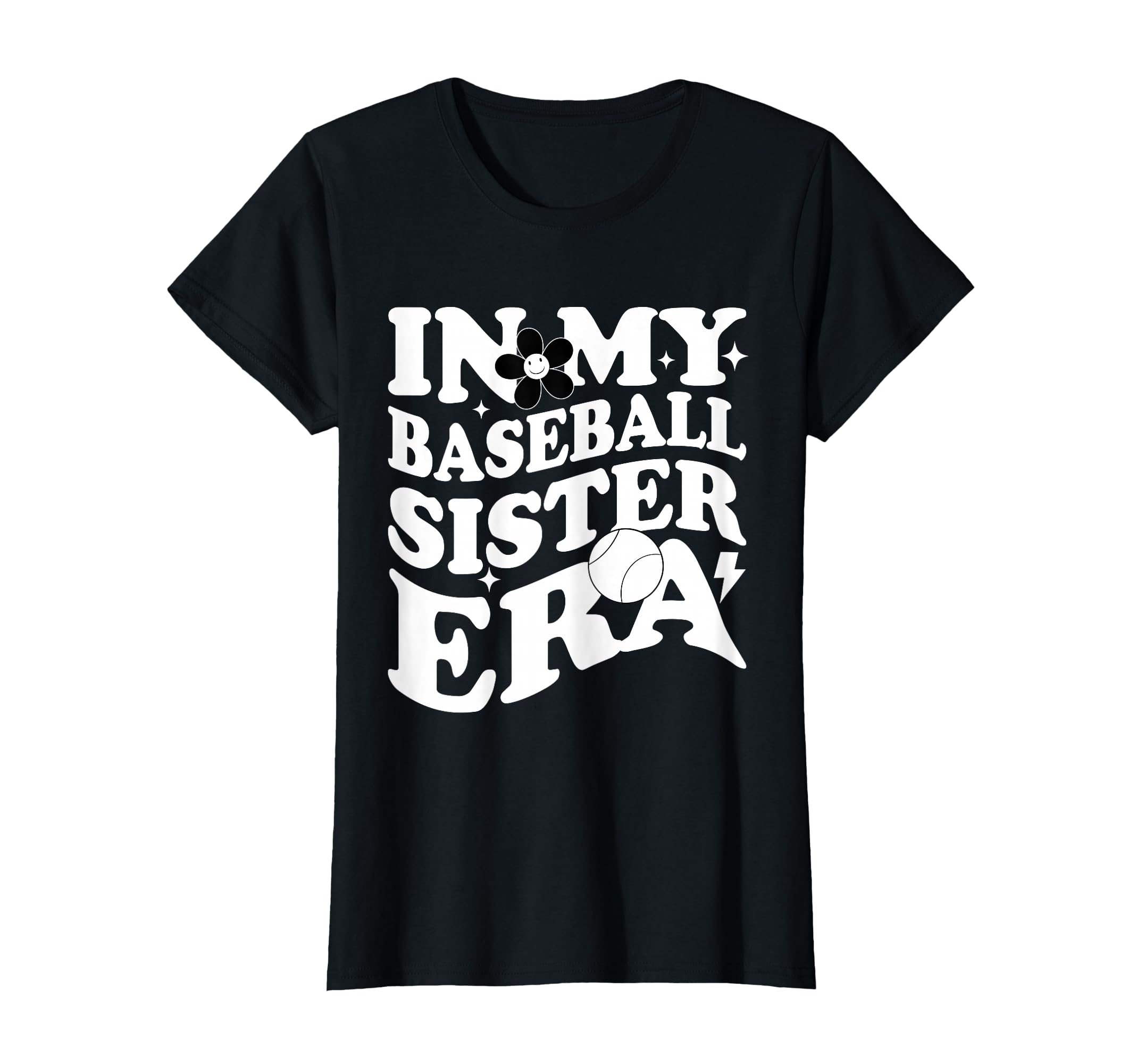 My Baseball Sister Era Groovy Baseball T-Shirt - Unique Graphic for Adults - T-Shirt, Sweatshirt, Hoodie