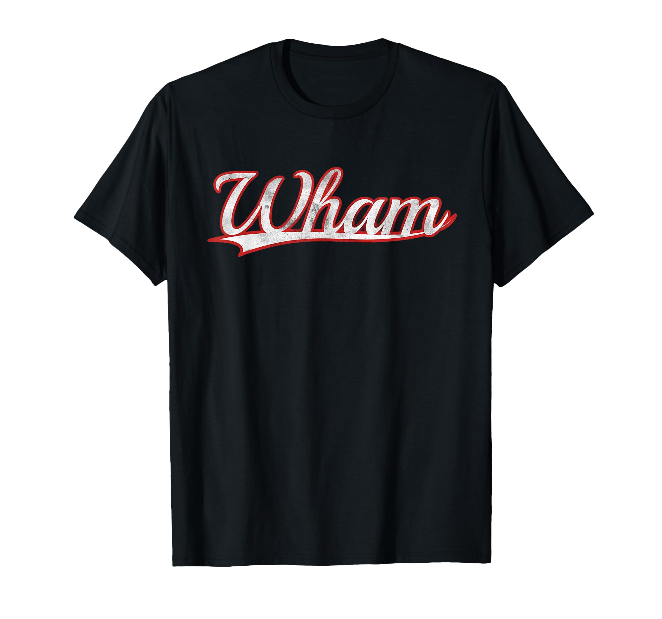 Wham Varsity Distressed T-Shirt - Trendy Graphic Men Women - T-Shirt, Sweatshirt, Hoodie