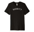 Trendy Varsity Arched Text T-Shirt - Minimalist Print for Adults - T-Shirt, Sweatshirt, Hoodie