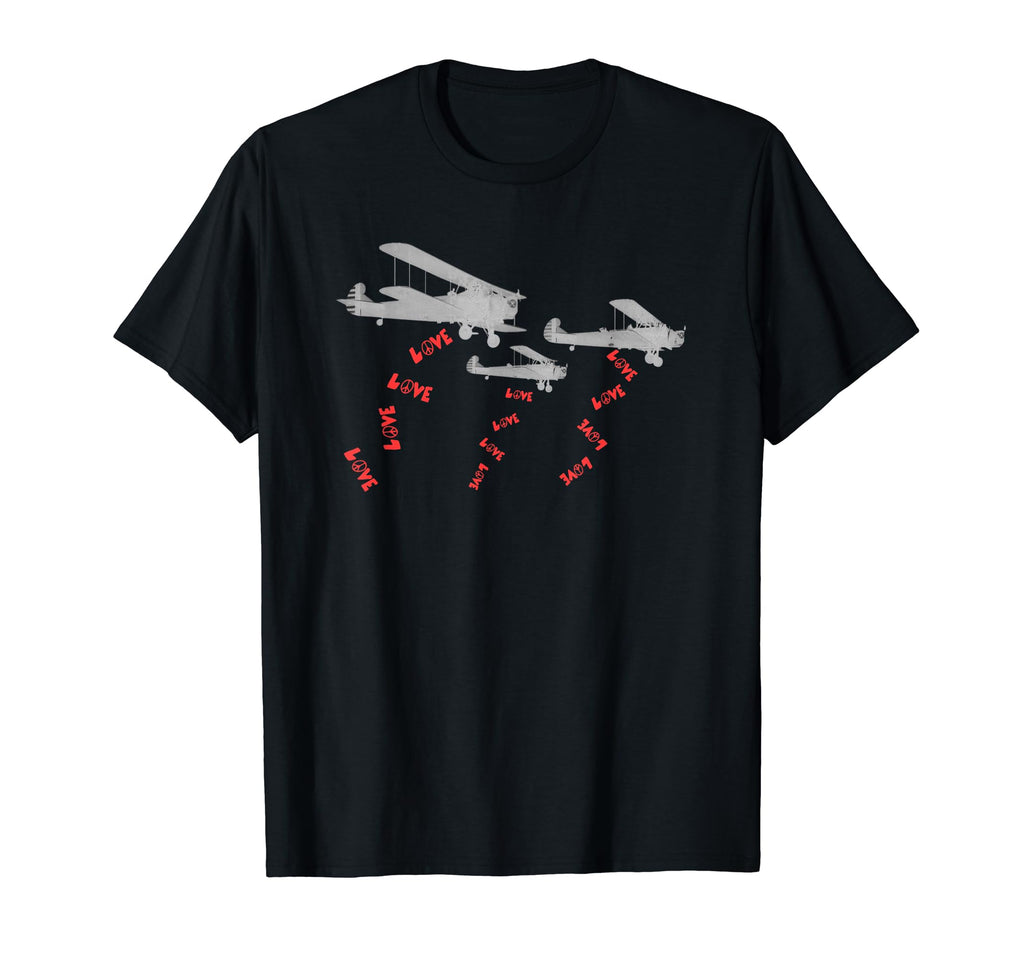 Bombers Dropping Love And Peace Bombs T-Shirt - Unique Graphic Men Women - T-Shirt, Sweatshirt, Hoodie