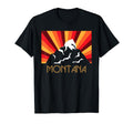 Montana Snow Mountain Sunset 70S T-Shirt - Minimalist Print for Adults - T-Shirt, Sweatshirt, Hoodie
