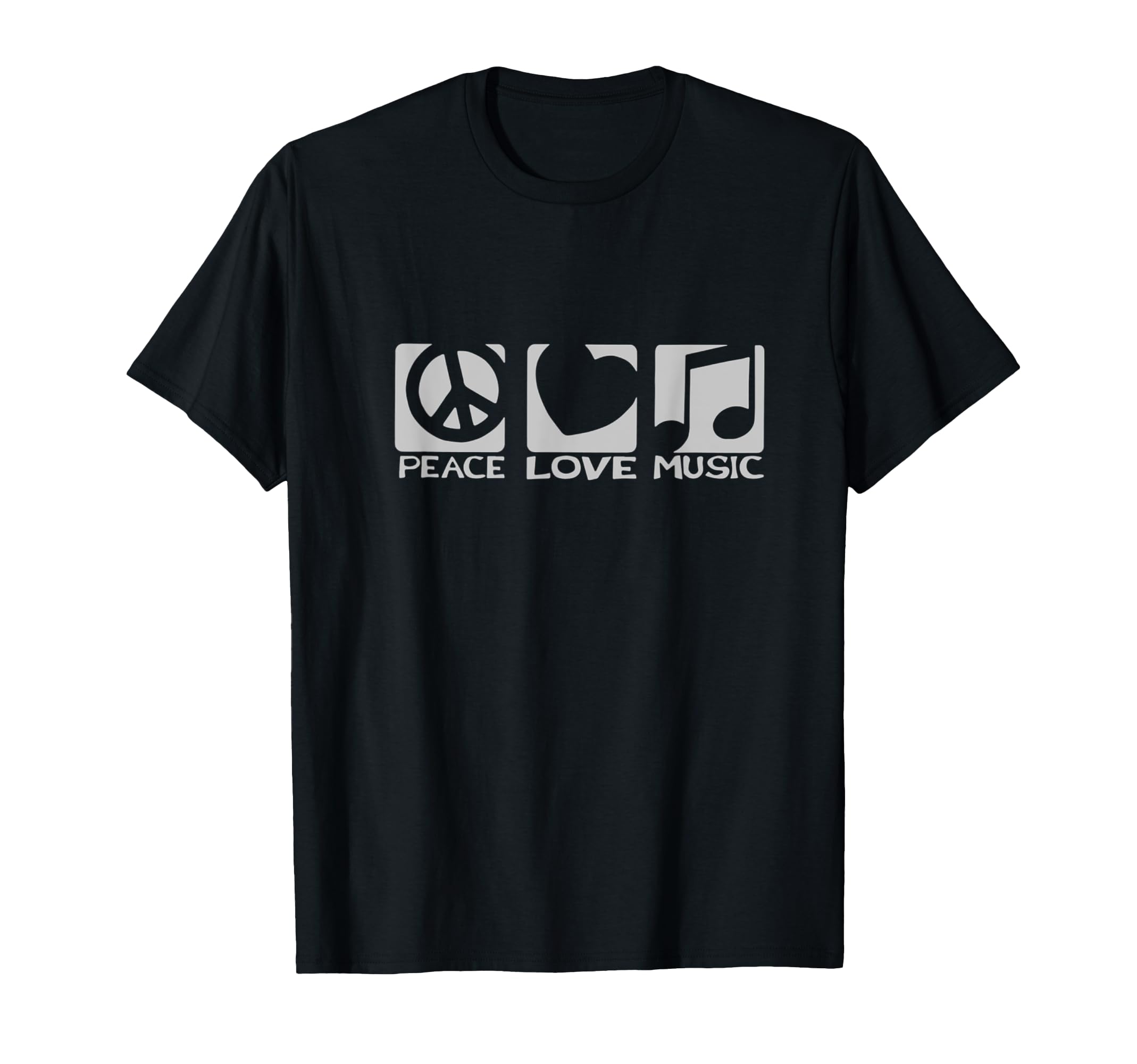 Peace Sign Love Heart Music Notes T-Shirt - Unique Graphic for Adults - T-Shirt, Sweatshirt, Hoodie