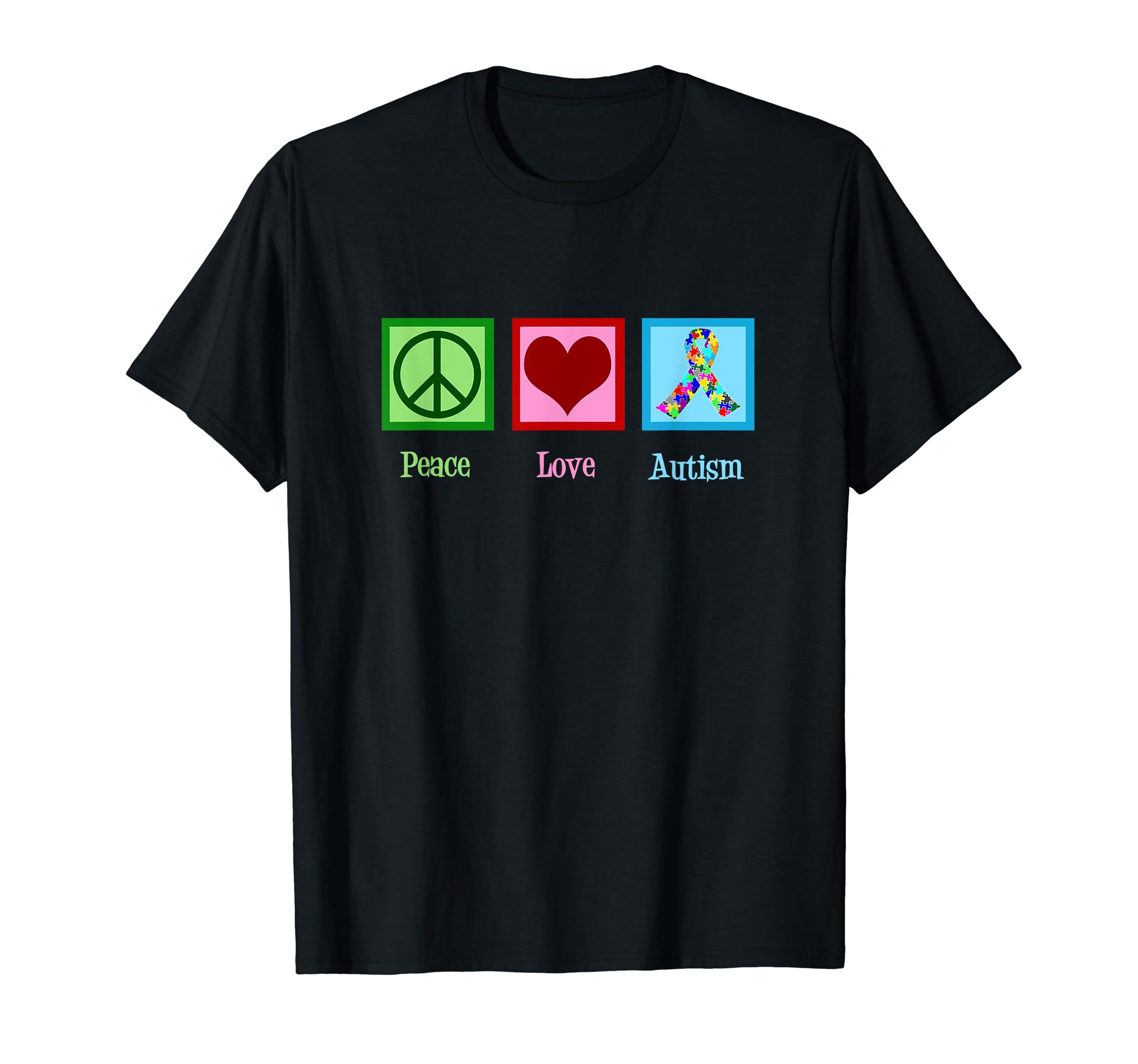 Peace Love Autism T-Shirt - Streetwear Style for Adults - T-Shirt, Sweatshirt, Hoodie