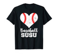 Baseball Susu Funny Baseball Heart T-Shirt - Fun Novelty Design Unisex - T-Shirt, Sweatshirt, Hoodie