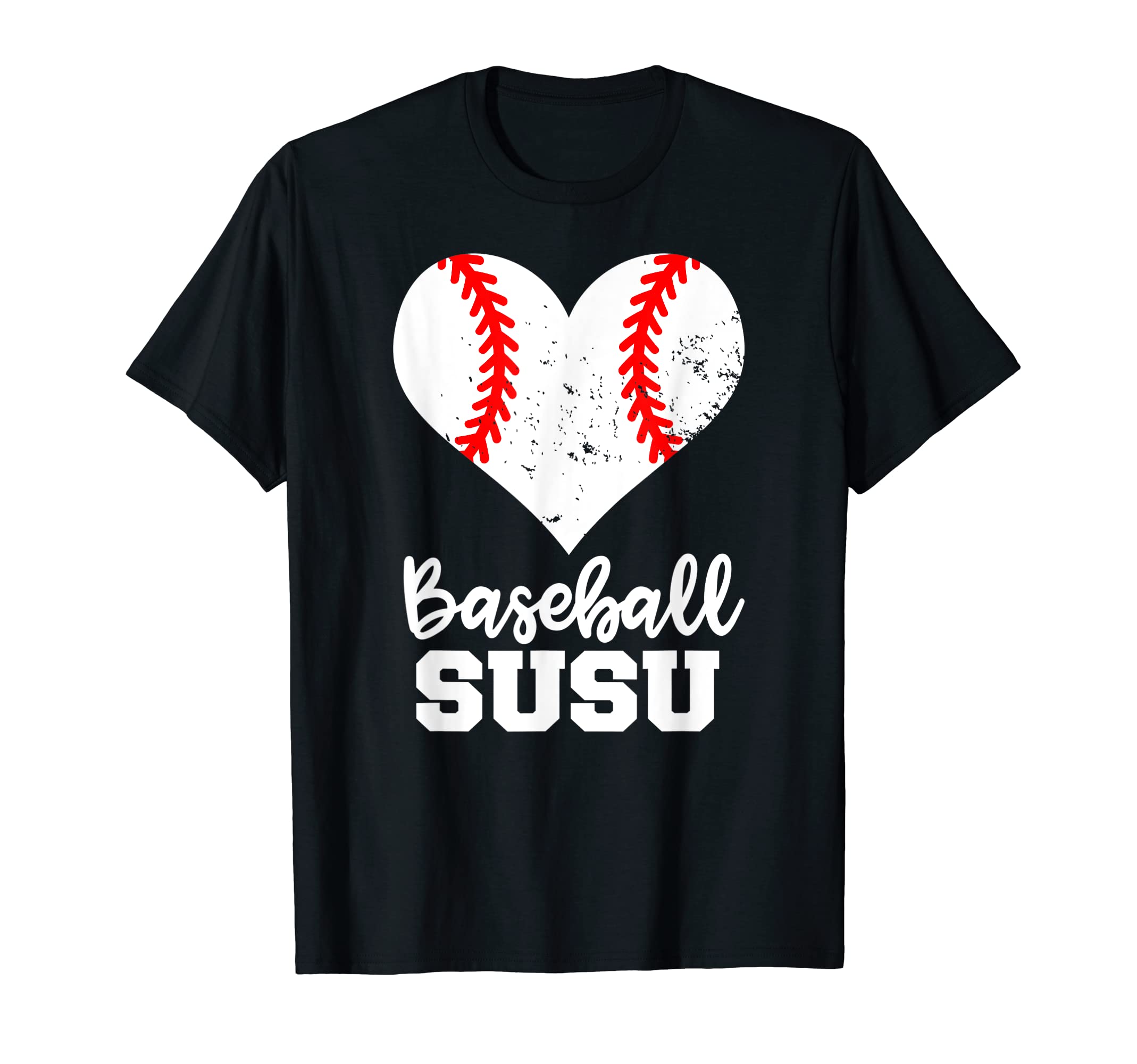 Baseball Susu Funny Baseball Heart T-Shirt - Fun Novelty Design Unisex - T-Shirt, Sweatshirt, Hoodie