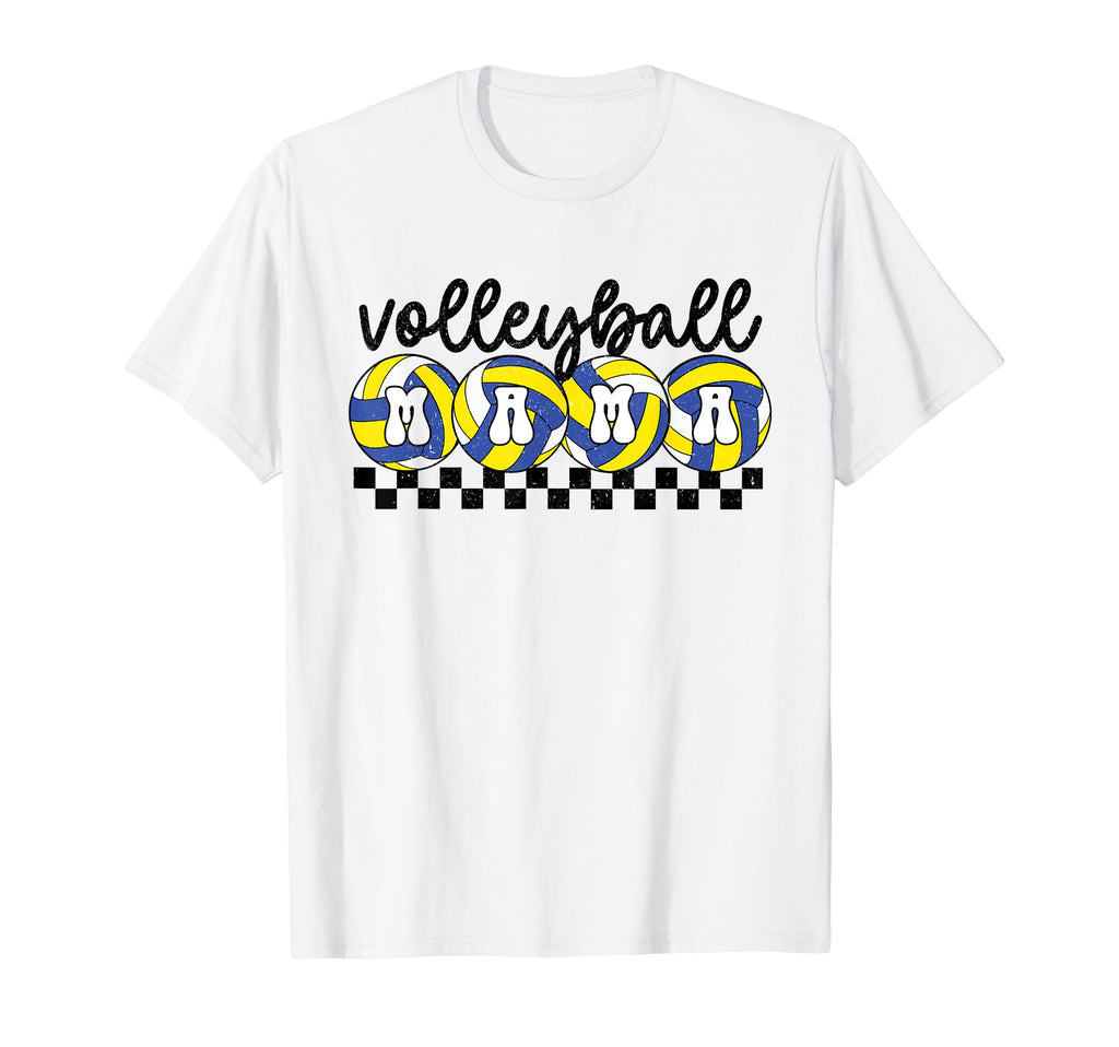 Volleyball Mama Groovy Volleyball Mom T-Shirt - Custom Art Print Men Women - T-Shirt, Sweatshirt, Hoodie