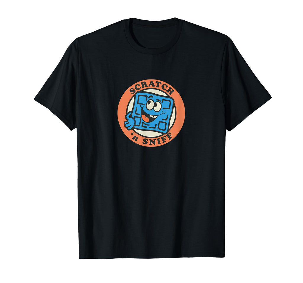 80S Scratch N Sniff Blue Waffle T-Shirt - Casual Everyday Wear Unisex - T-Shirt, Sweatshirt, Hoodie