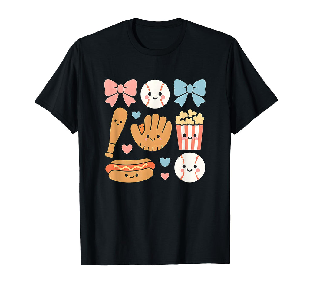 Baseball Coquette Bow Cheer Mom Softball T-Shirt - Streetwear Style Unisex - T-Shirt, Sweatshirt, Hoodie