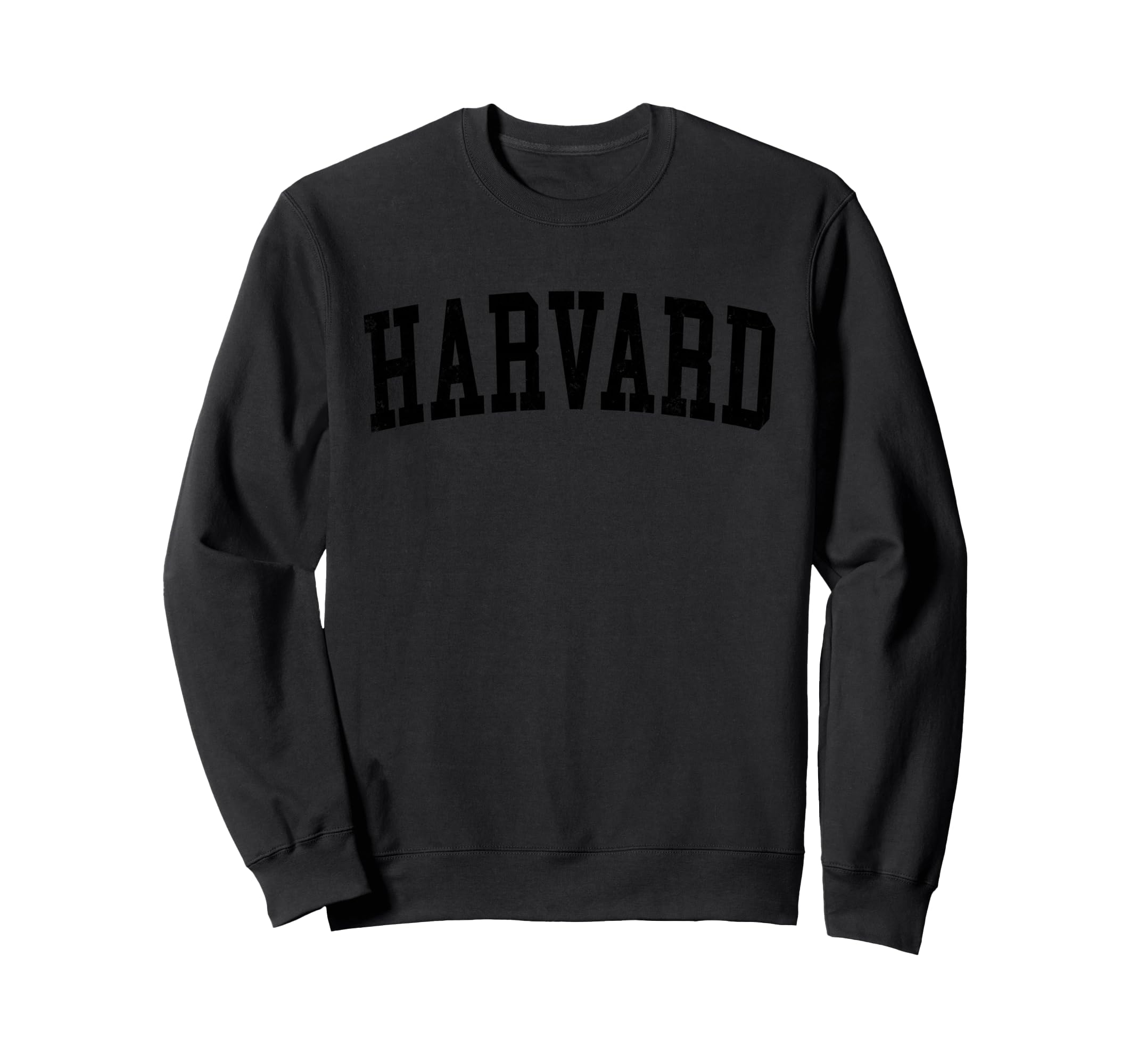 Harvard Il Distressed Black Varsity Sweatshirt - Minimalist Print Unisex - T-Shirt, Sweatshirt, Hoodie