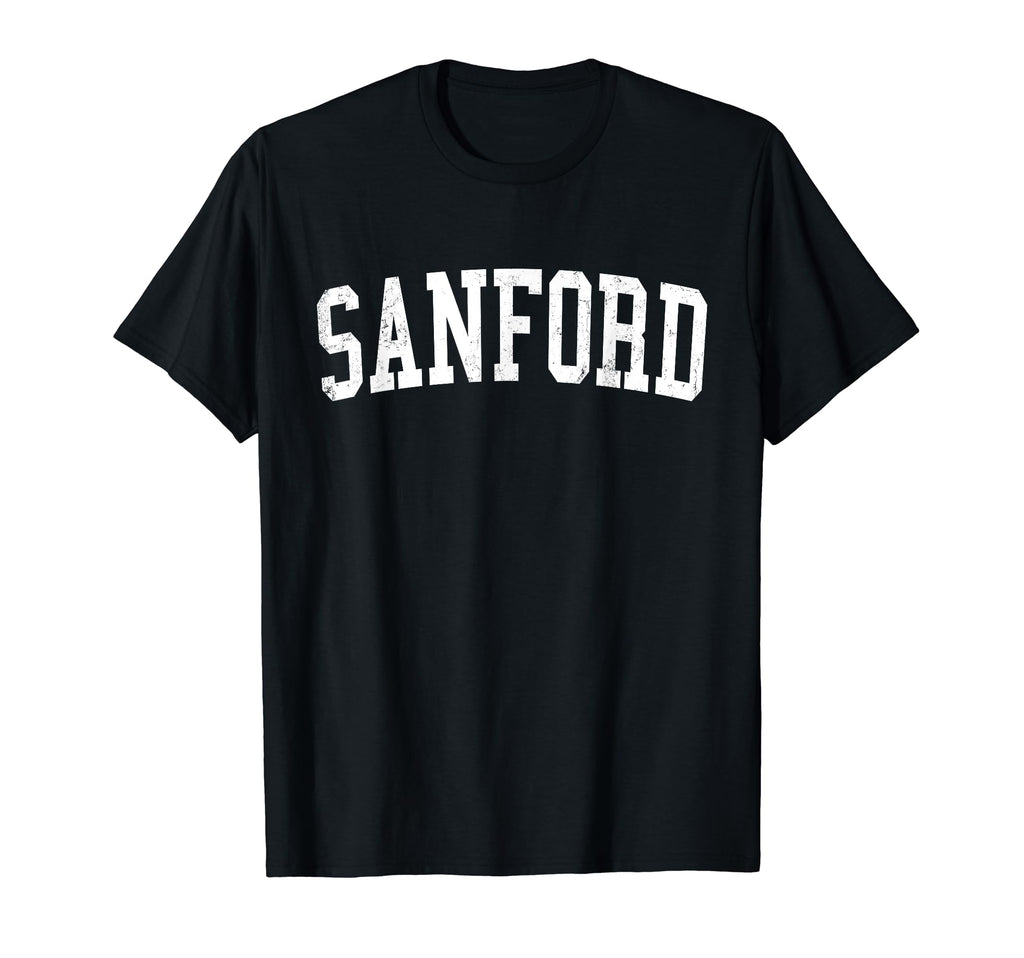 Sanford Me Distressed White Varsity T-Shirt - Unique Graphic for Adults - T-Shirt, Sweatshirt, Hoodie