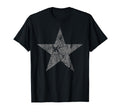 Distressed Gray Star Star Grunge T-Shirt - Custom Art Print for Adults - T-Shirt, Sweatshirt, Hoodie