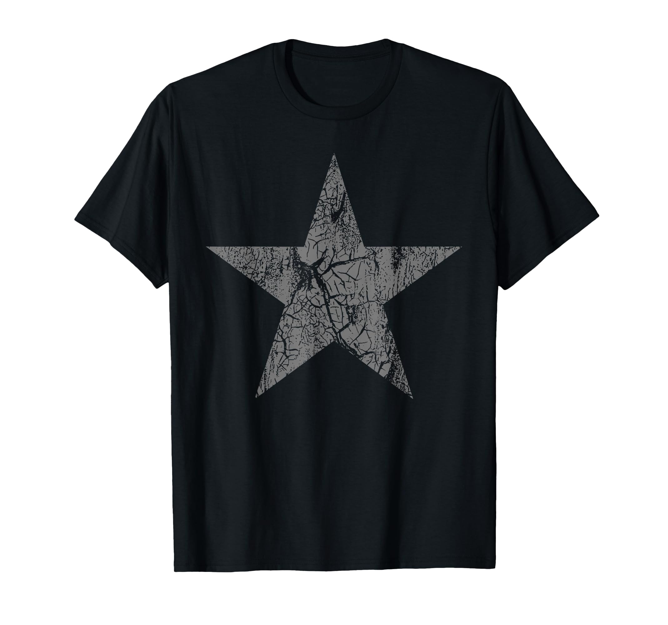 Distressed Gray Star Star Grunge T-Shirt - Custom Art Print for Adults - T-Shirt, Sweatshirt, Hoodie