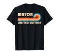 Mayor 70S 80S Sunset Stripe T-Shirt - Unique Graphic for Adults - T-Shirt, Sweatshirt, Hoodie