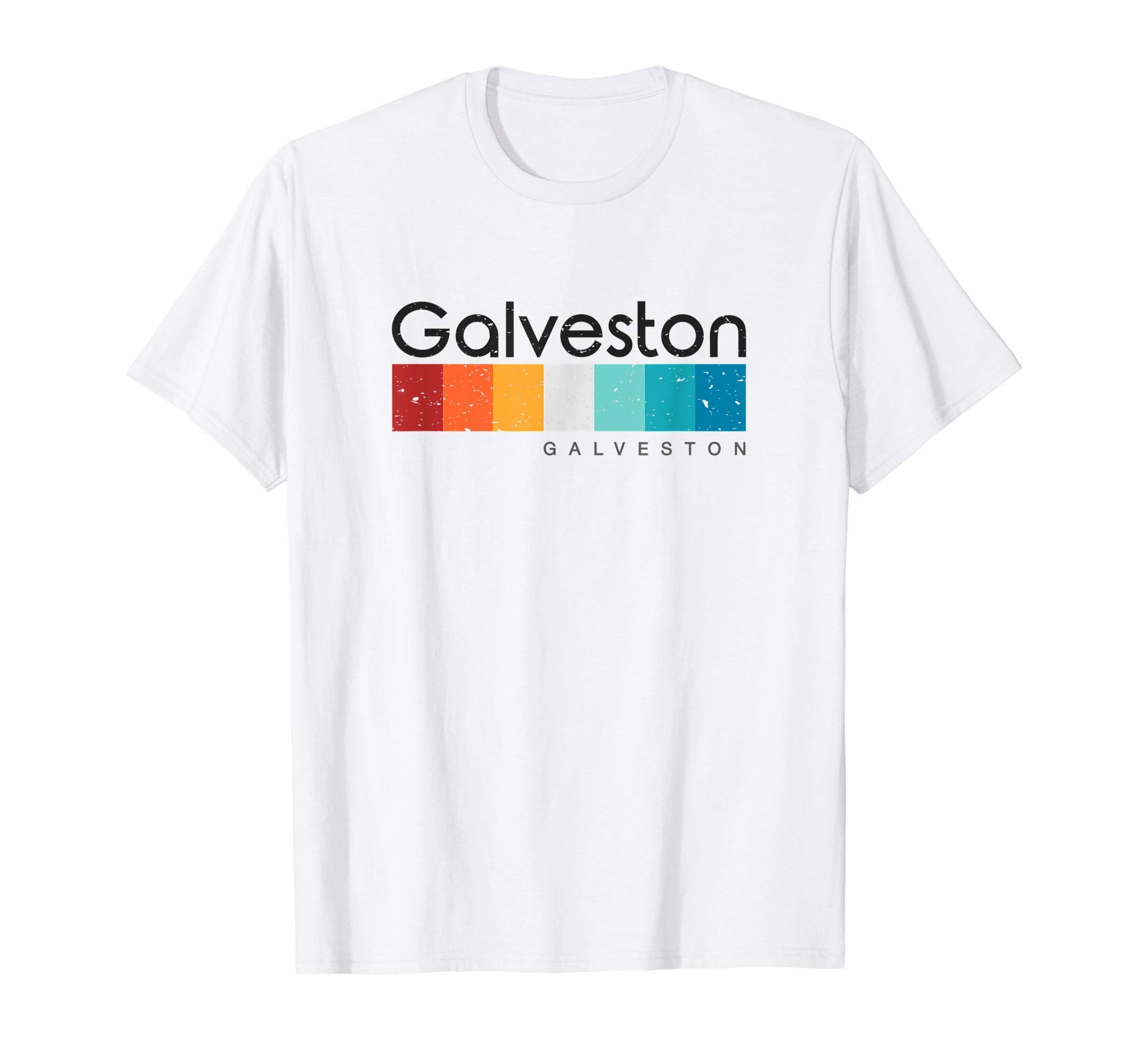 Galveston Distressed Tshirts T-Shirt - Custom Art Print Unisex - T-Shirt, Sweatshirt, Hoodie