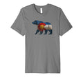 Colorado Flag Bear Distressed T-Shirt - Aesthetic Graphic Men Women - T-Shirt, Sweatshirt, Hoodie