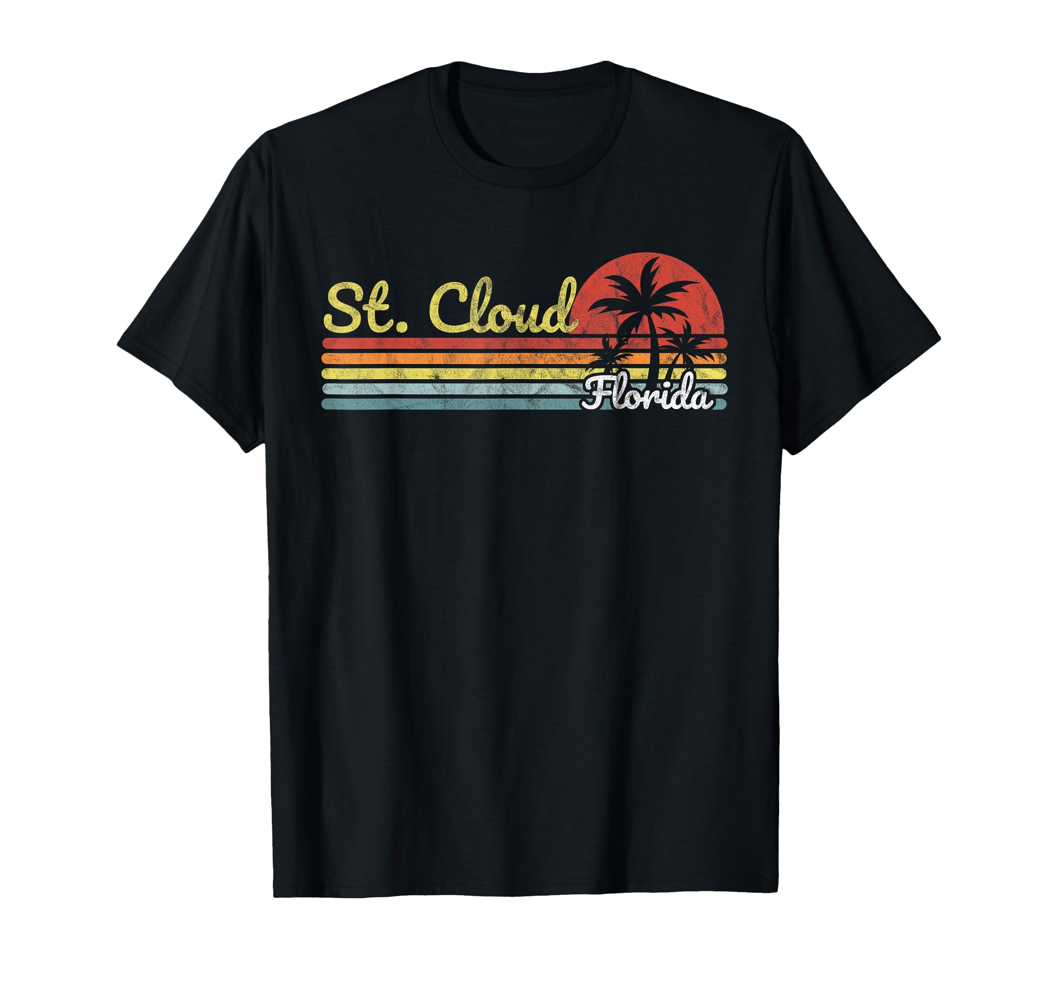 St Cloud Fl Florida Stripes Lines Tourist T-Shirt - Trendy Graphic Unisex - T-Shirt, Sweatshirt, Hoodie