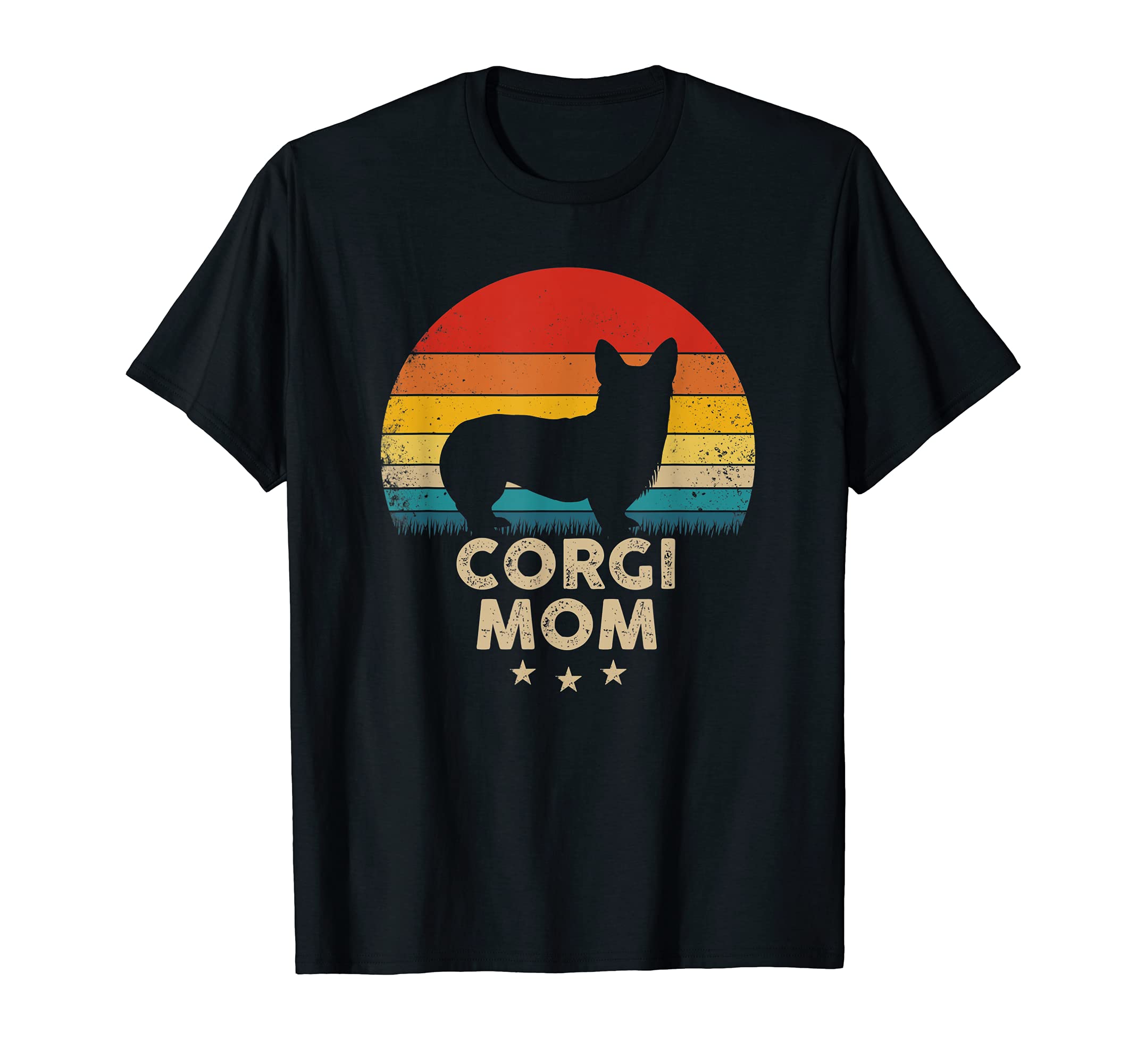 Corgi Mom Silhouette Sunset T-Shirt - Novelty Apparel Unisex - T-Shirt, Sweatshirt, Hoodie