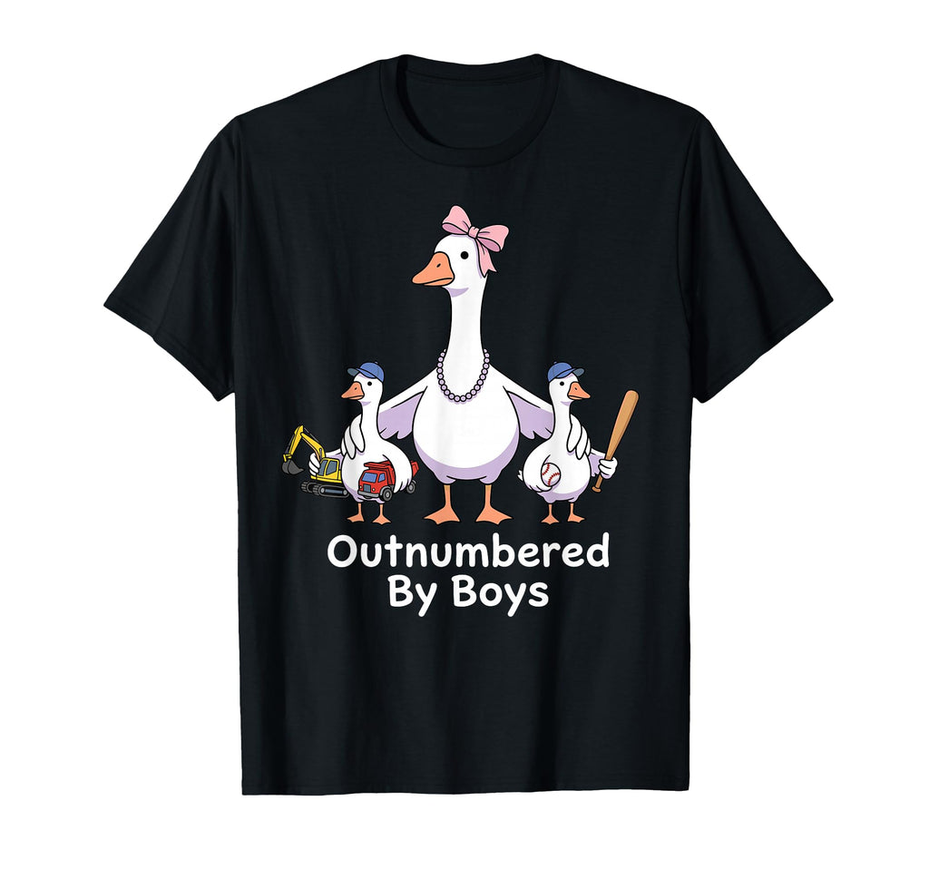 Funny Goose Mom Outnumbered Mothers Day T-Shirt - Novelty Apparel Unisex - T-Shirt, Sweatshirt, Hoodie