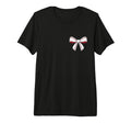 Baseball Bow Baseball Mom Mama Tri T-Shirt - Aesthetic Graphic Men Women - T-Shirt, Sweatshirt, Hoodie