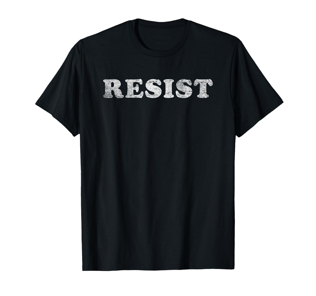 Resist 80S Font Distressed T-Shirt - Casual Everyday Wear Men Women - T-Shirt, Sweatshirt, Hoodie