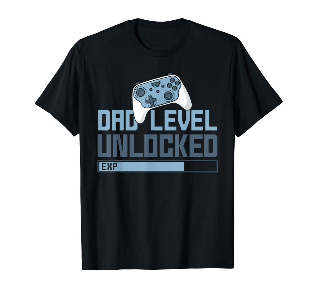 Dad Level Unlocked Video Game Fathers T-Shirt - Minimalist Print Unisex - T-Shirt, Sweatshirt, Hoodie