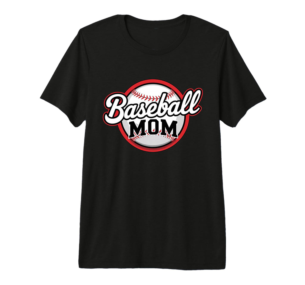 American Baseball Mom Mama Tri Blend T-Shirt - Aesthetic Graphic Unisex - T-Shirt, Sweatshirt, Hoodie