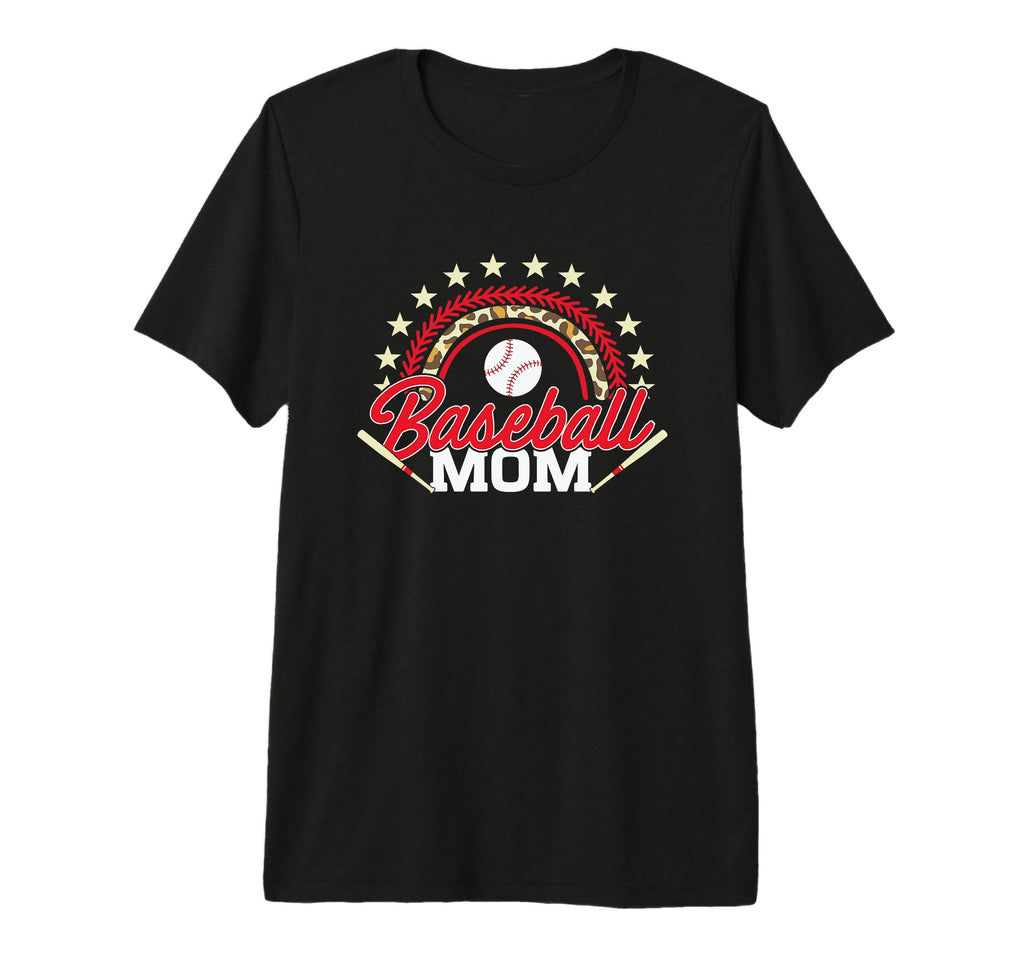 Baseball Mom Rainbow Great Team Mom T-Shirt - Trendy Graphic for Adults - T-Shirt, Sweatshirt, Hoodie