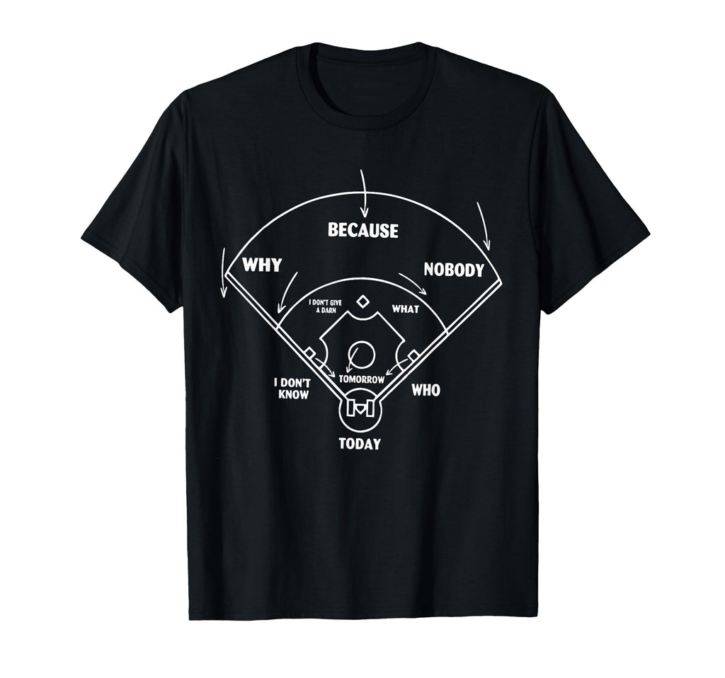 Whos First Baseball Abbott Funny T-Shirt - Casual Everyday Wear Unisex - T-Shirt, Sweatshirt, Hoodie