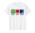 Peace Love Mountain Climbing Rock T-Shirt - Casual Everyday Wear Men Women - T-Shirt, Sweatshirt, Hoodie