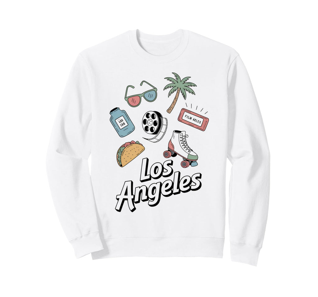 Los Angeles Vibes Icons Summer And Sweatshirt - Graphic Print for Adults - T-Shirt, Sweatshirt, Hoodie