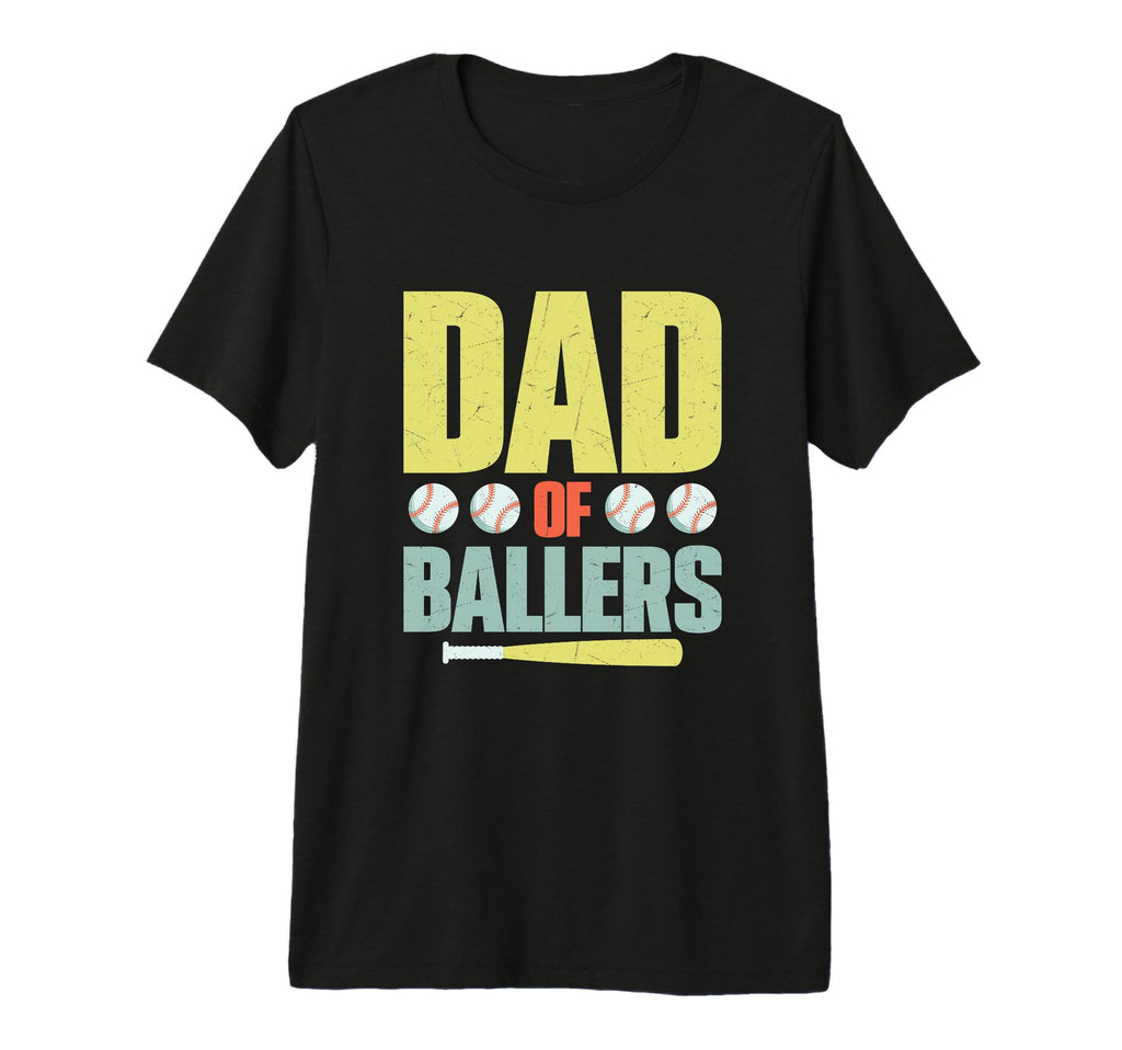 Dad Ballers Father Baseball Tri Blend T-Shirt - Unique Graphic Unisex - T-Shirt, Sweatshirt, Hoodie