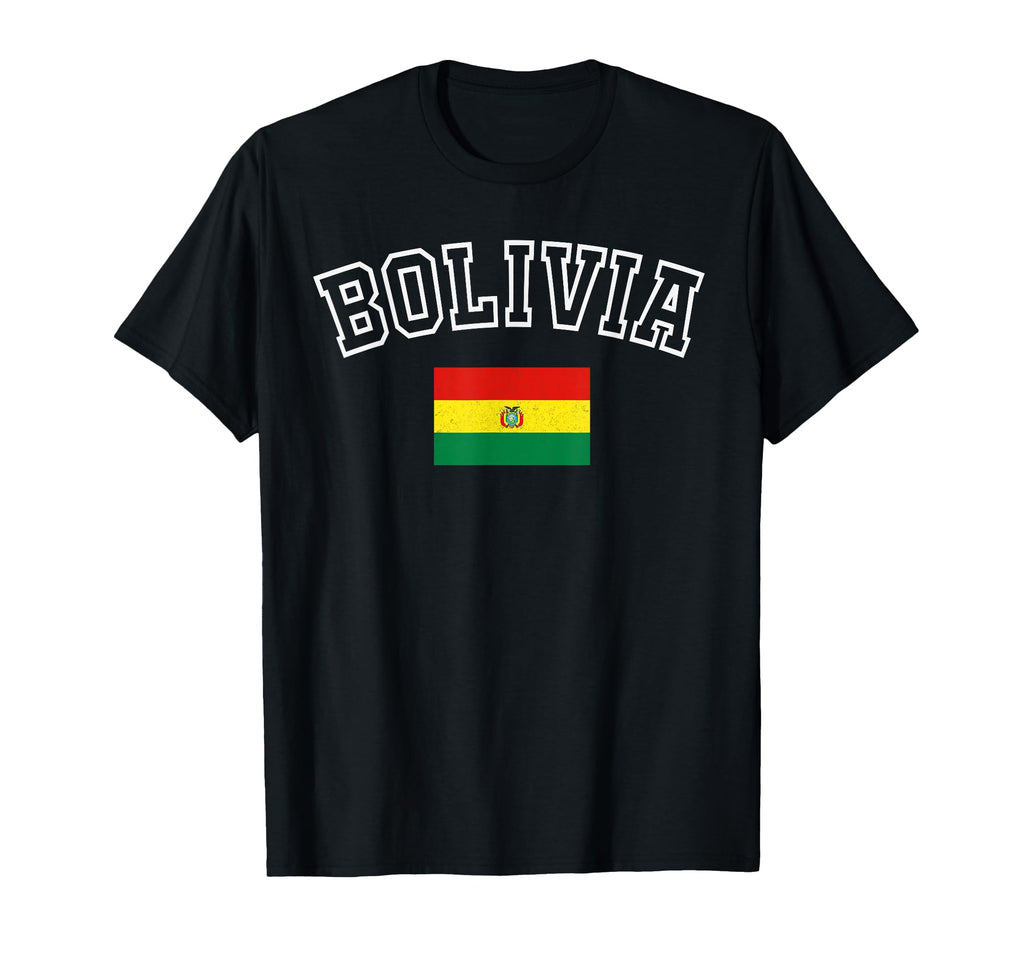Bolivia Flag Distressed Heritage T-Shirt - Custom Art Print Unisex - T-Shirt, Sweatshirt, Hoodie