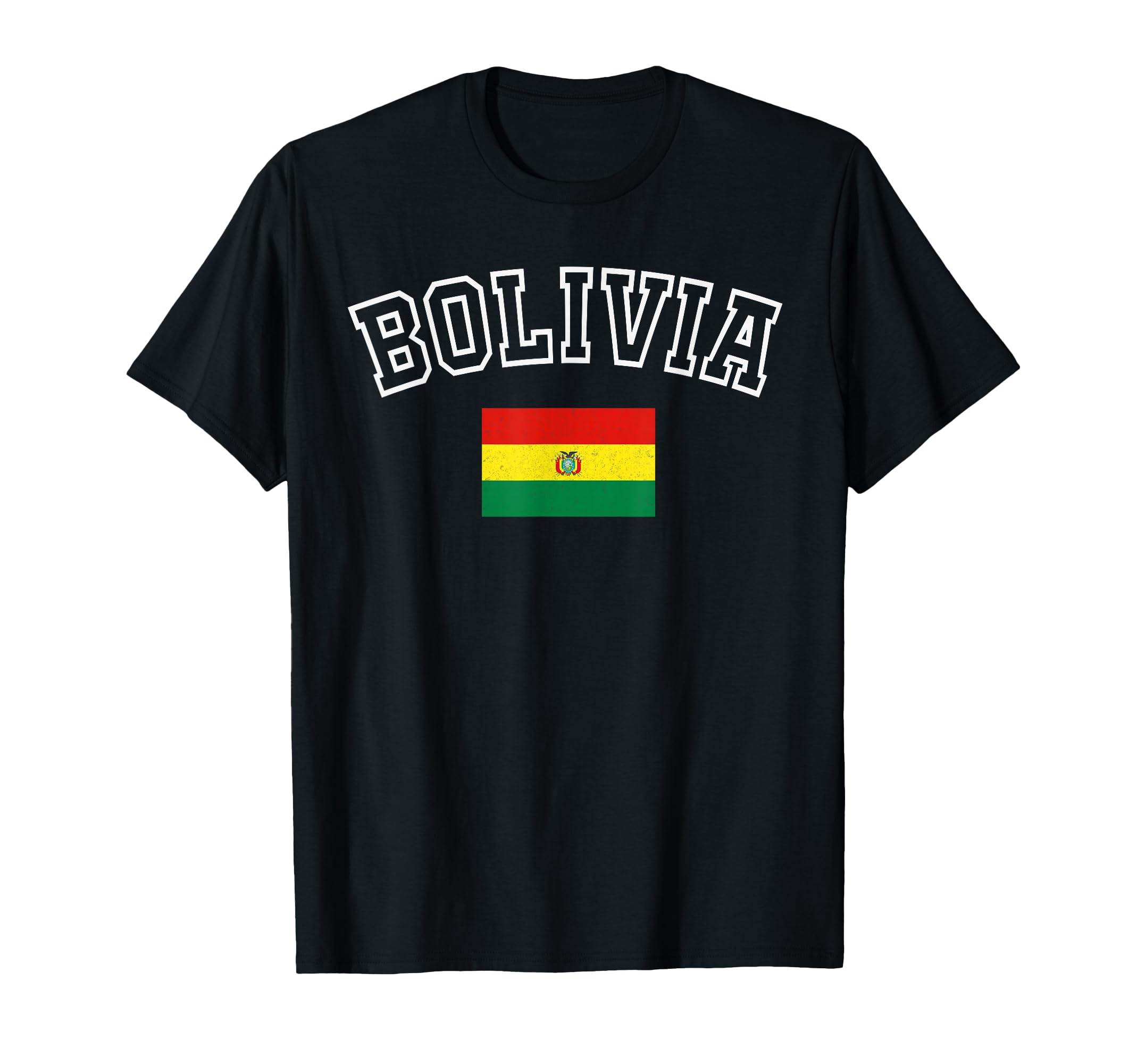 Bolivia Flag Distressed Heritage T-Shirt - Custom Art Print Unisex - T-Shirt, Sweatshirt, Hoodie
