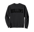 Hollins Va Distressed Black Varsity Sweatshirt - Unique Graphic Unisex - T-Shirt, Sweatshirt, Hoodie