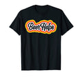 Beer Helps Funny Seventies Typography T-Shirt - Aesthetic Graphic Unisex - T-Shirt, Sweatshirt, Hoodie