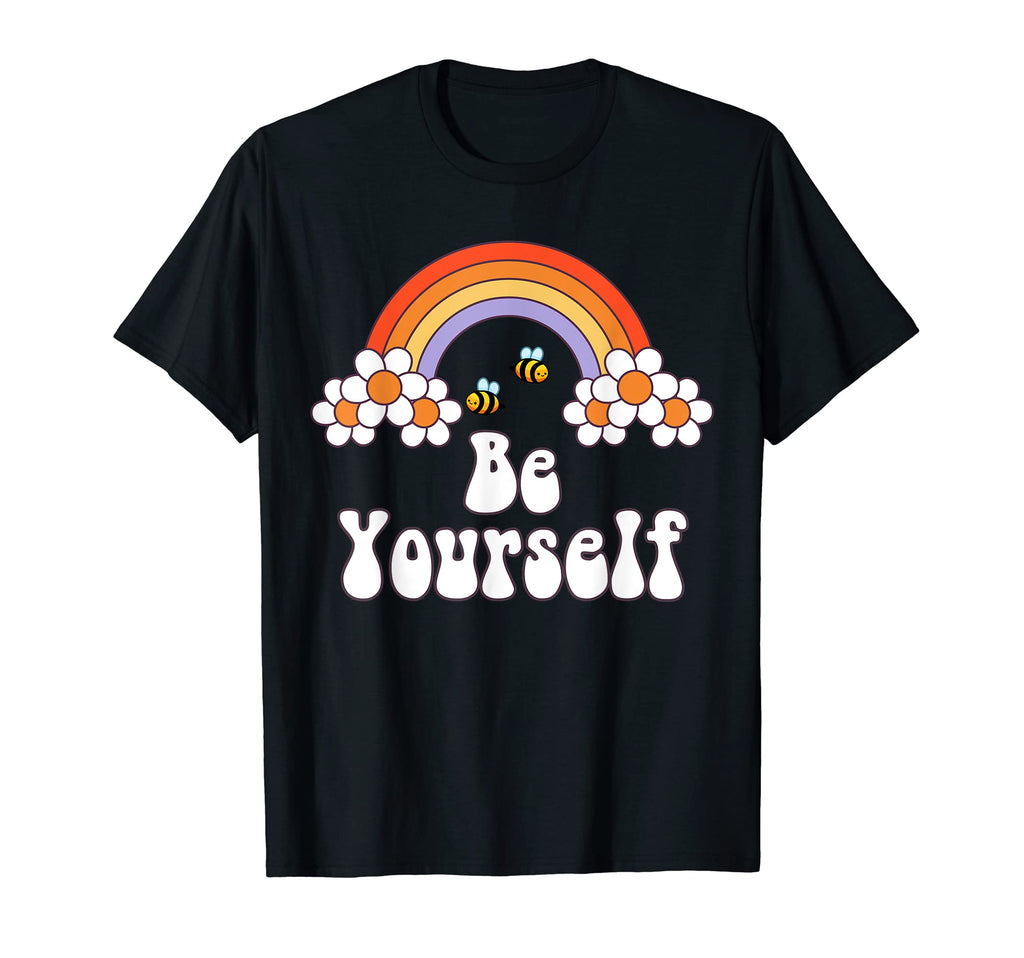 Be Yourself Month Lgbtq Rainbow Bees And T-Shirt - Custom Art Print Unisex - T-Shirt, Sweatshirt, Hoodie