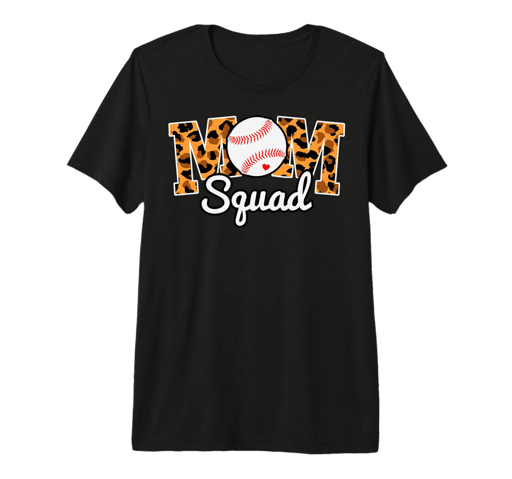 Mom Squad Leopard Baseball Mother T-Shirt - Custom Art Print Men Women - T-Shirt, Sweatshirt, Hoodie