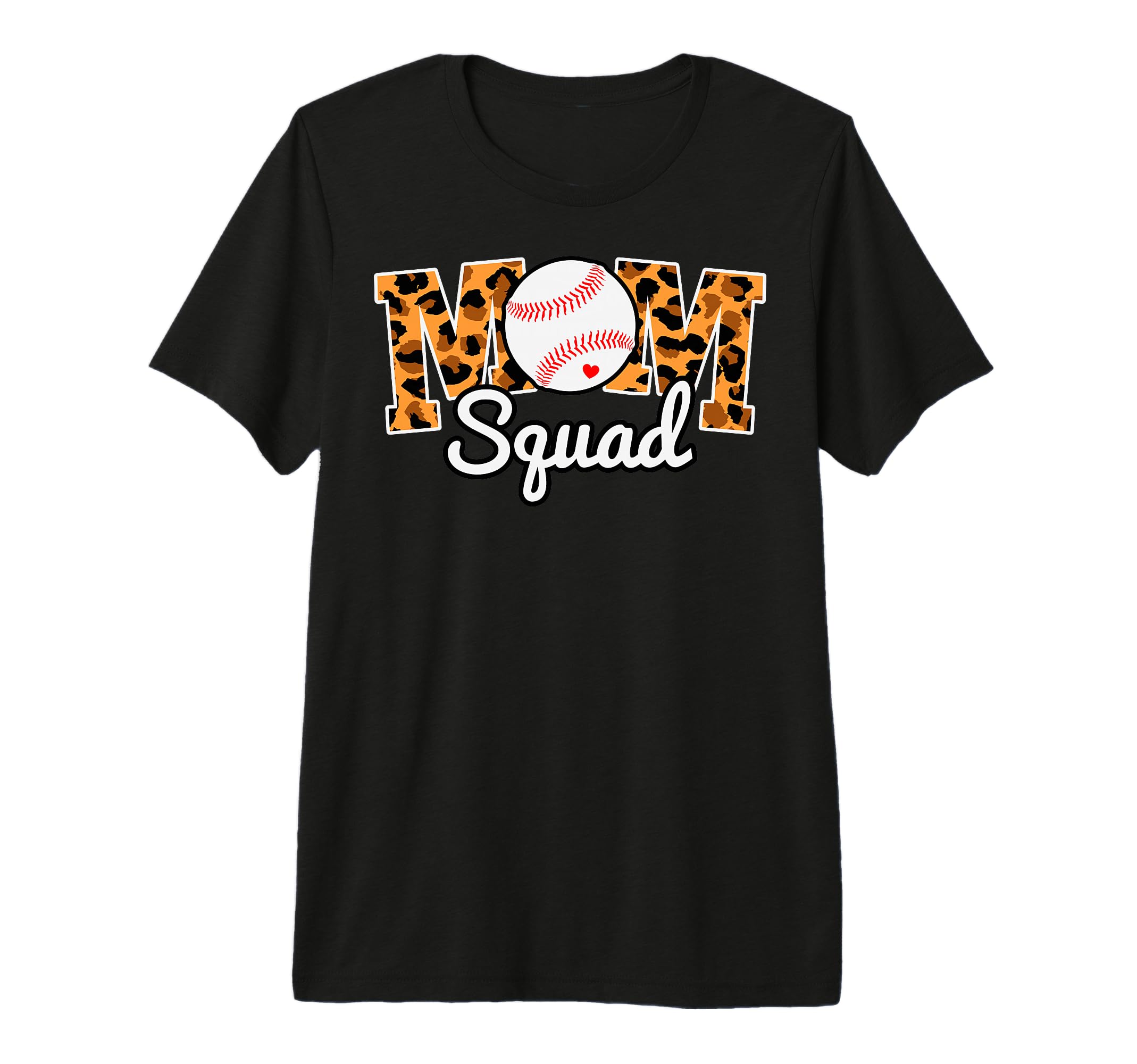 Mom Squad Leopard Baseball Mother T-Shirt - Custom Art Print Men Women - T-Shirt, Sweatshirt, Hoodie