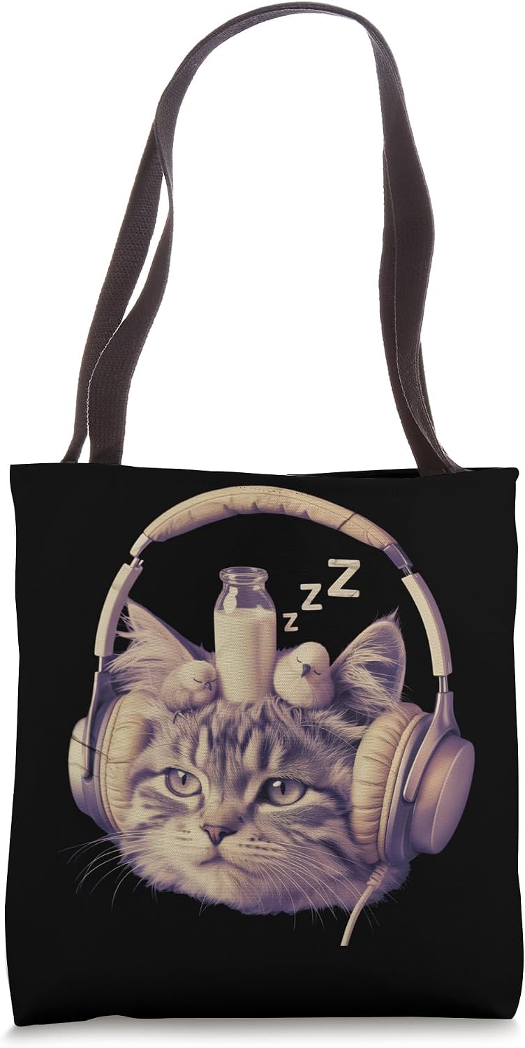 Funny Cat With Headphones Silly Meme - Adult & Kids T-Shirts, Sweatshirts & Hoodies apparel design preview 1