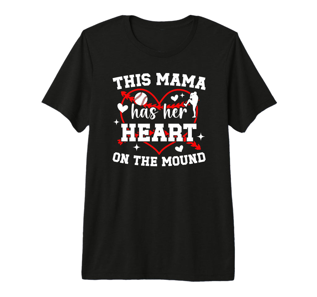 Proud Baseball Pitcher Mom Baseball T-Shirt - Custom Art Print for Adults - T-Shirt, Sweatshirt, Hoodie