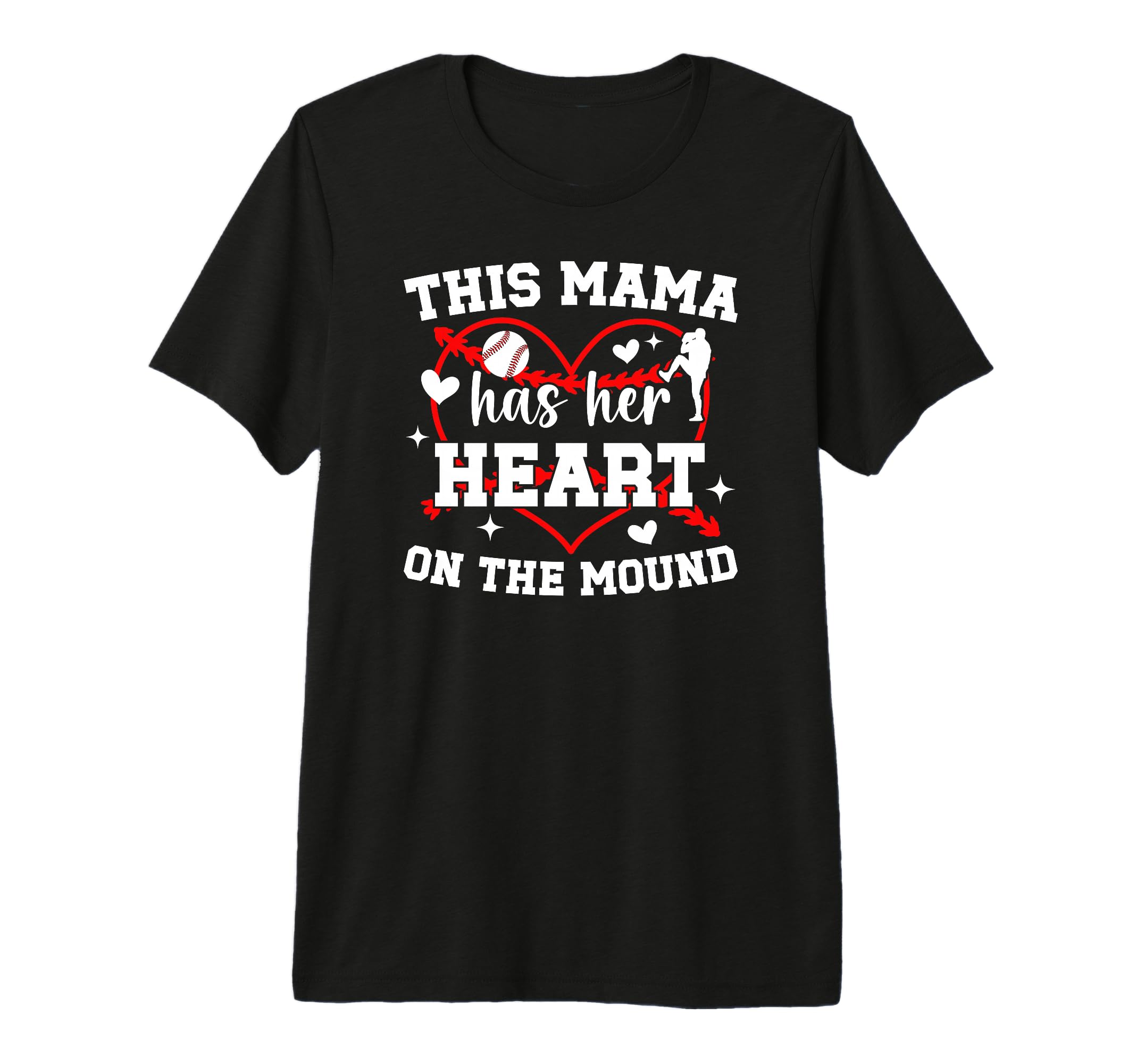 Proud Baseball Pitcher Mom Baseball T-Shirt - Custom Art Print for Adults - T-Shirt, Sweatshirt, Hoodie