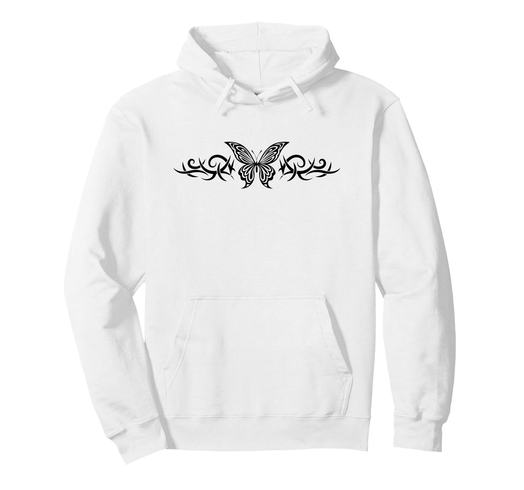 Fairycore Butterfly Tattoo Y2K Grunge Hoodie - Novelty Apparel Unisex - T-Shirt, Sweatshirt, Hoodie