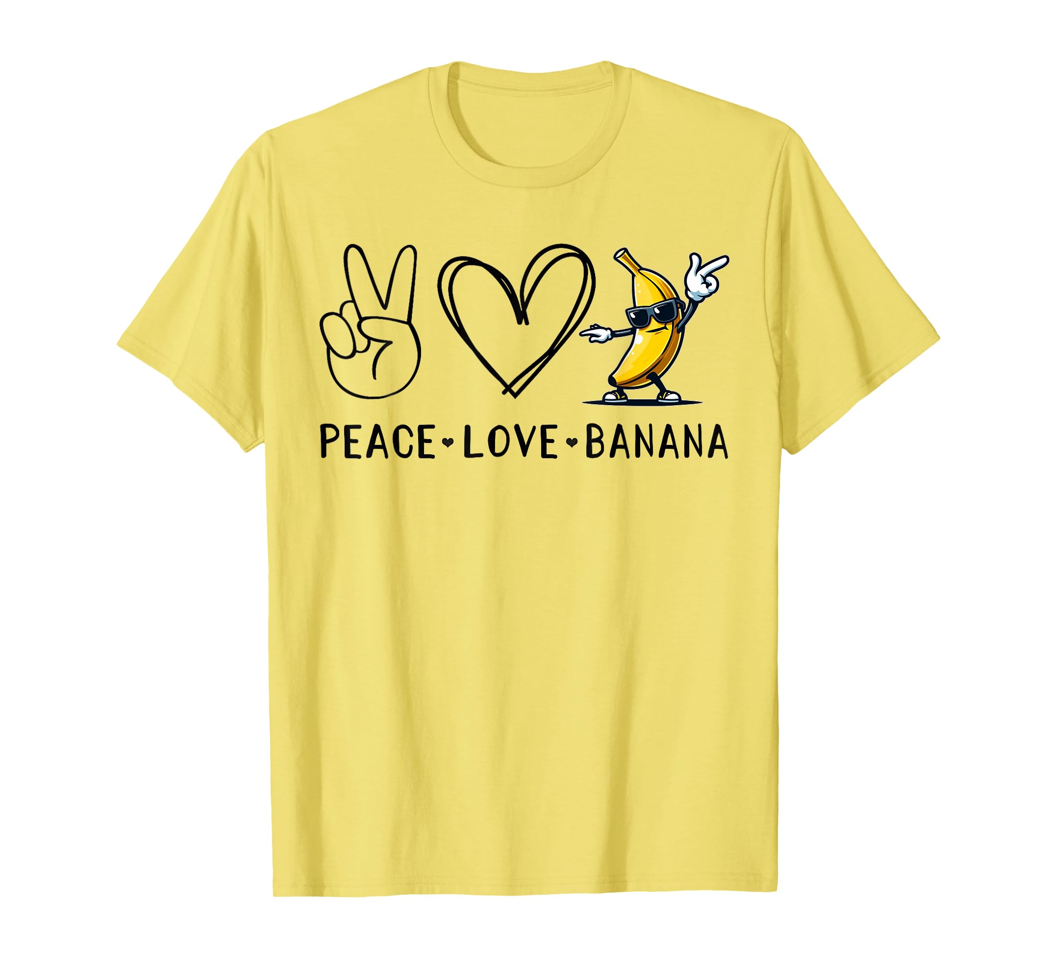 Funny Love Bananas Banana Gifts Peace T-Shirt - Graphic Print Men Women - T-Shirt, Sweatshirt, Hoodie